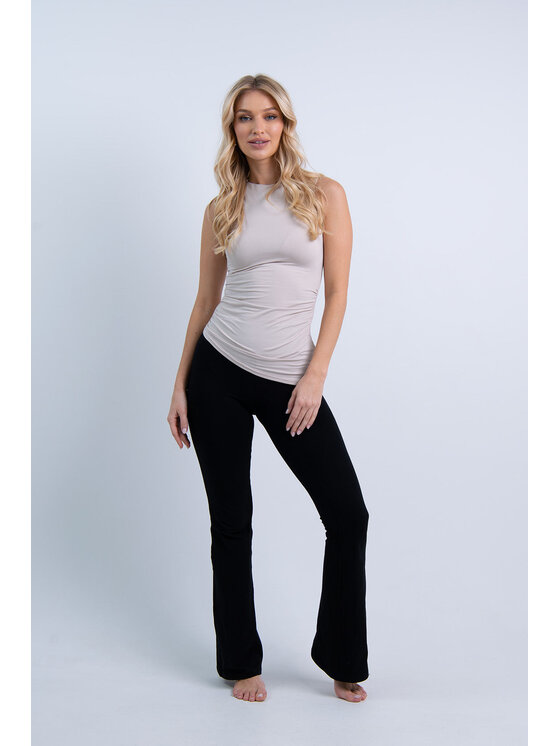 Nudyess Nudyess Blusa Icon z modalu Beige Fitted Fit