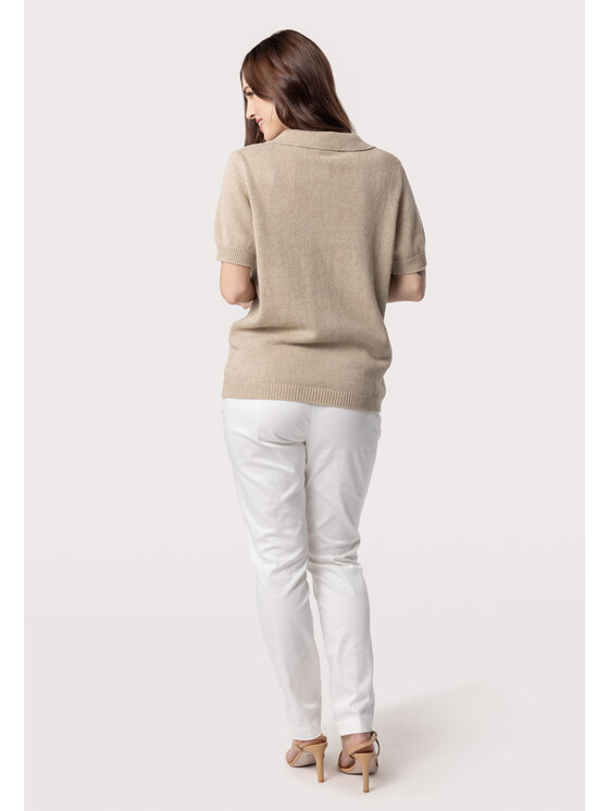 QUIOSQUE QUIOSQUE Sweter 6UF002 Beżowy Regular Fit