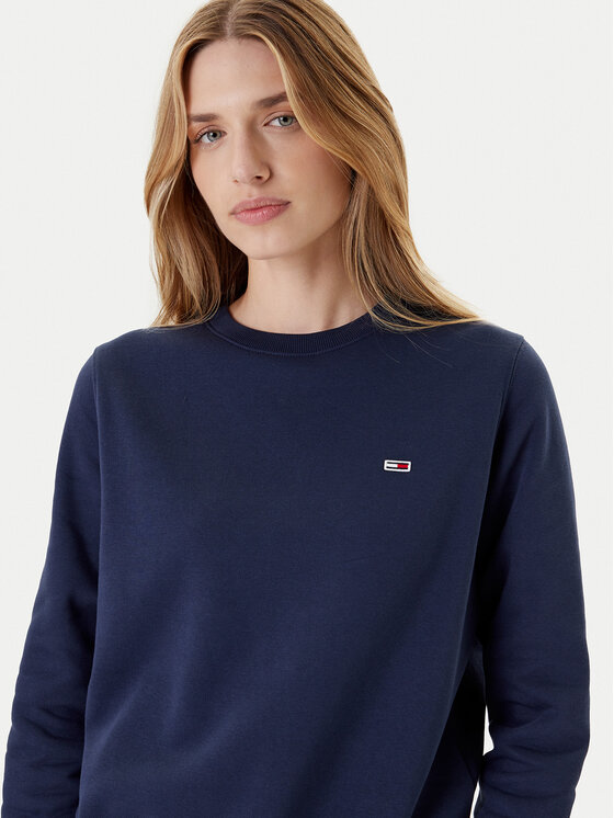 Tommy Jeans Tommy Jeans Pulóver Fleece DW0DW09227 Sötétkék Regular Fit