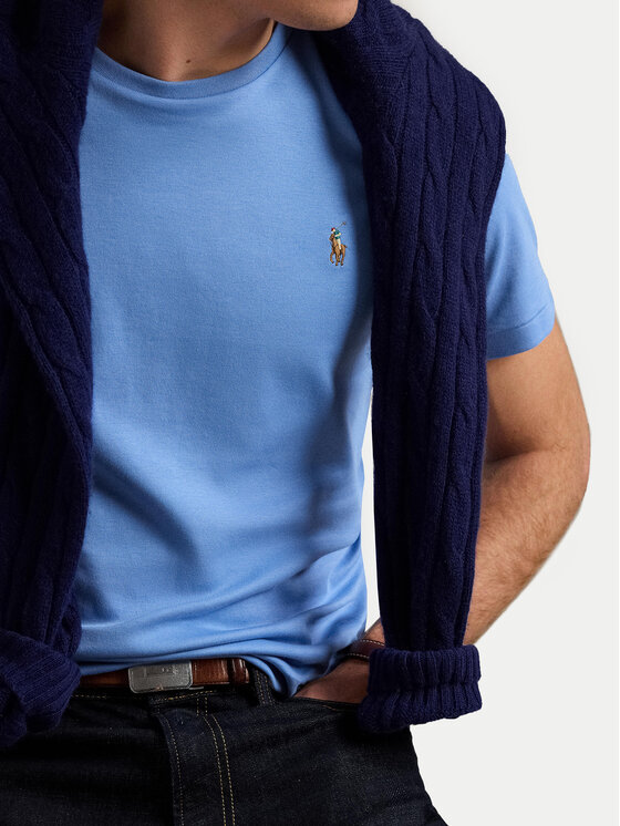 Polo Ralph Lauren Polo Ralph Lauren T-Shirt 710740727086 Modrá Slim Fit