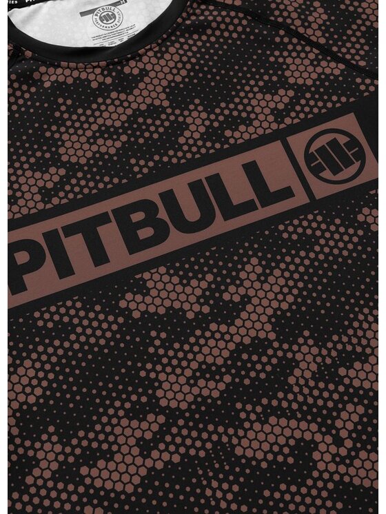 PITBULL PITBULL Koszulka techniczna HEX CAMO HILLTOP Beżowy Regular Fit