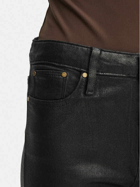 Guess Guess Tehisnahast püksid W6BA0L D2083 Must Bootcut Fit