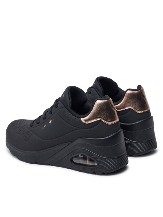 Skechers Skechers Sneakersy Skechers Uno Wedge - Hi Steps Czarny