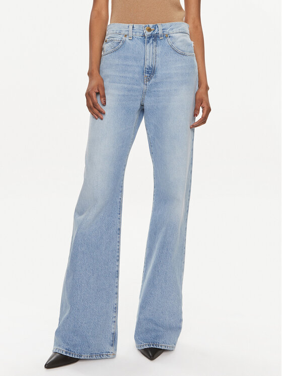 PINKO Pinko Blugi Wanda 101733 A140 Albastru Wide Leg