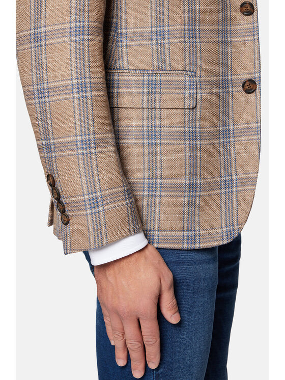 Lancerto Lancerto Marynarka Vinton MA131124000018 Beżowy Slim Fit