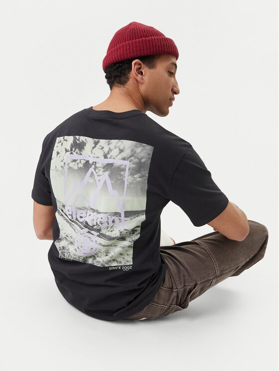 Element Element T-Shirt Open Hills ELYZT00580 Czarny Regular Fit