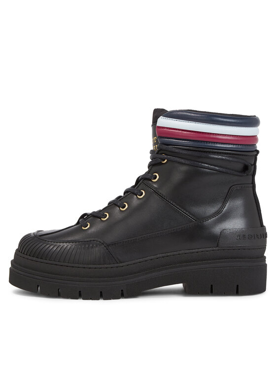 Tommy Hilfiger Tommy Hilfiger Ορειβατικά παπούτσια Corporate Feminine Outdoor Boot FW0FW07501 Μαύρο