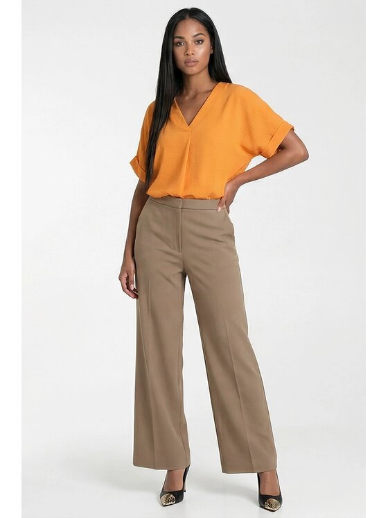 FIGL FIGL Blúzka M1321 Oranžová Regular Fit