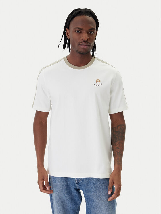 adidas adidas Тишърт Lux Coffee Cafe Cup Graphic JZ5072 Бял Loose Fit
