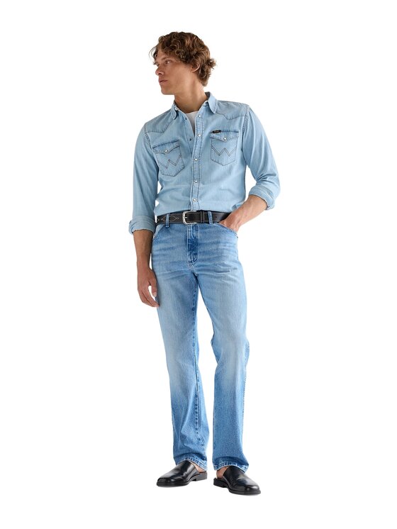 Wrangler Wrangler Koszula jeansowa 112378126 Niebieski Regular Fit