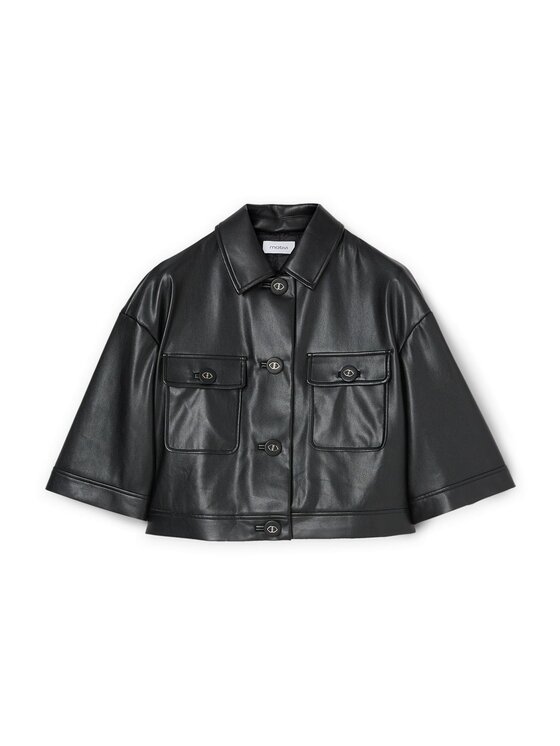 Motivi Motivi Giacca in similpelle R306W000122N033 Nero Regular Fit