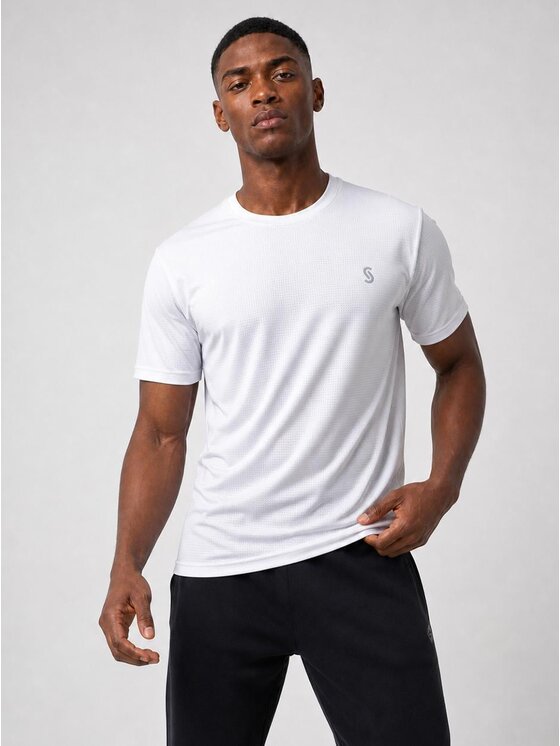 Jigga Wear Jigga Wear Koszulka techniczna 131623 Biały Regular Fit