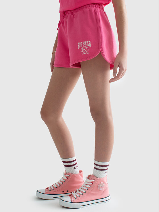 BIG STAR BIG STAR Szorty materiałowe SZORTENCJA Różowy Basic Fit