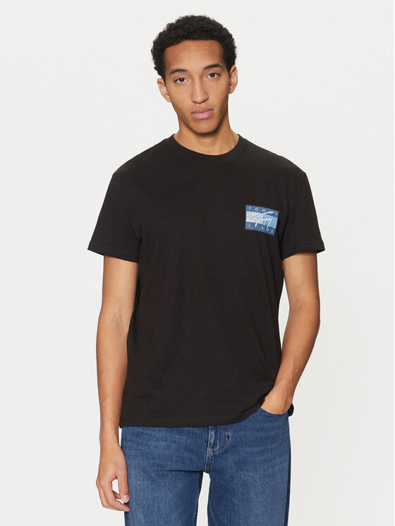Tommy Jeans Tommy Jeans Футболка Flag DM0DM21108 Чорний Regular Fit