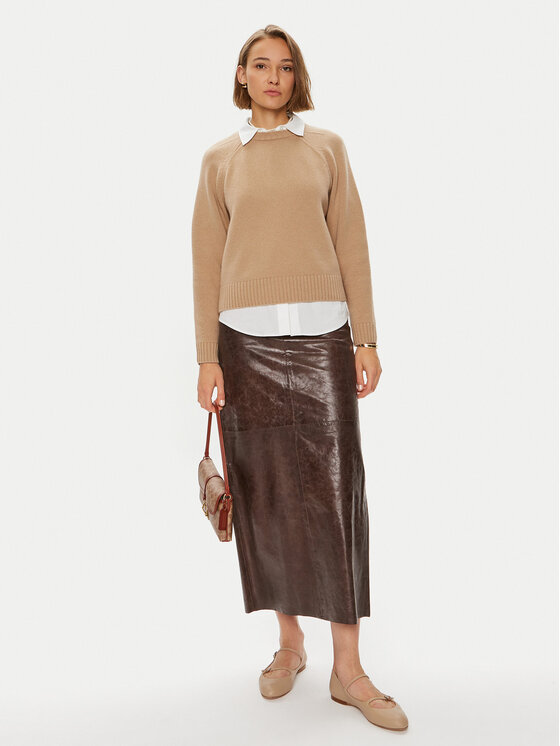 Weekend Max Mara Weekend Max Mara Džemper 2425366162 Bež Regular Fit