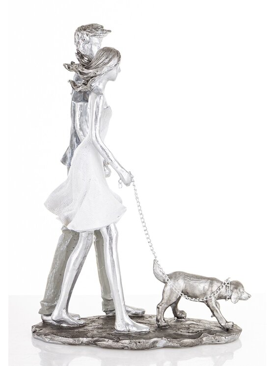 MIAhome MIAhome Figurka PARA - spacer z psem Kolorowy