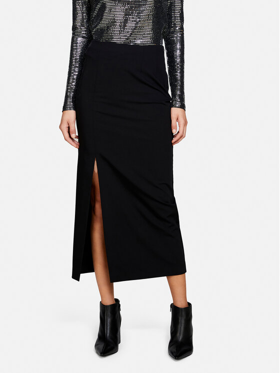 Sisley Midi svārki 47N8L001N Melns Regular Fit