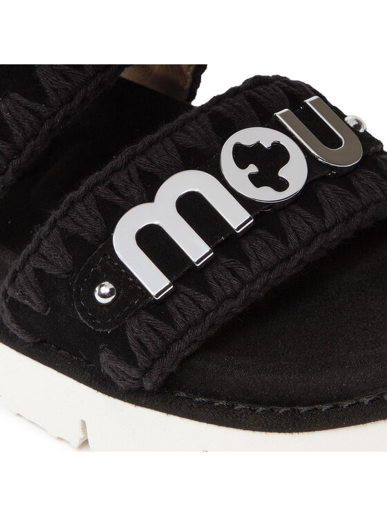 Mou Mou Sandali New Bio Sandal SW461001A Črna