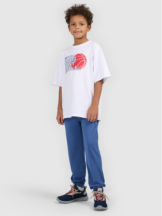 4F 4F T-Shirt THE GYM POWER Biały Loose Fit