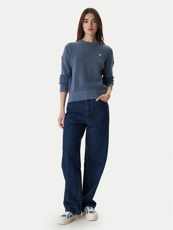 Guess Jeans Guess Jeans Svetr W6RR20 Z3HM1 Modrá Regular Fit