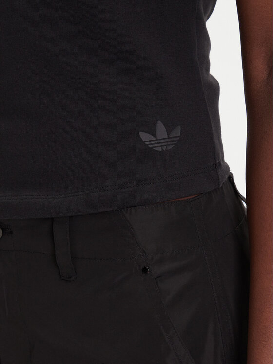 adidas adidas Bluză adicolor Bandeau JV9742 Negru Slim Fit