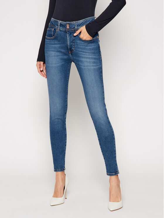 Guess Jeansy Super Skinny Fit W0BA25 D46D2 Blu scuro Super Skinny Fit •  Modivo.it
