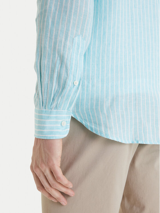 Tommy Hilfiger Tommy Hilfiger Πουκάμισο Bengal MW0MW42400 Τυρκουάζ Regular Fit