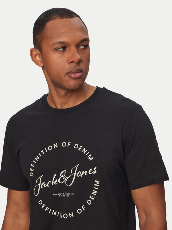 Jack & Jones Jack & Jones T-Shirt Grayson 12288377 Černá Regular Fit