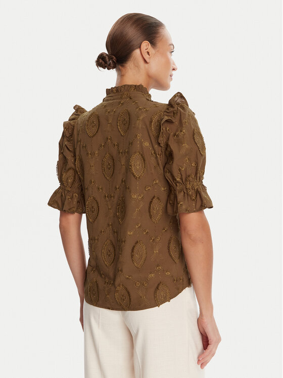 Bruuns Bazaar Bruuns Bazaar Majica Canterbury Caro BBW4507 Smeđa Regular Fit