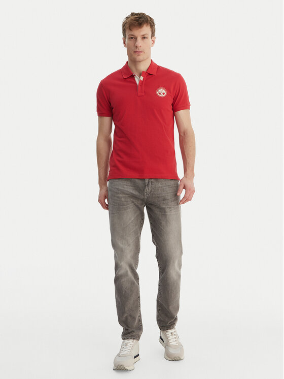 Napapijri Napapijri Polo E-Clanis NP0A4ID3 Czerwony Regular Fit