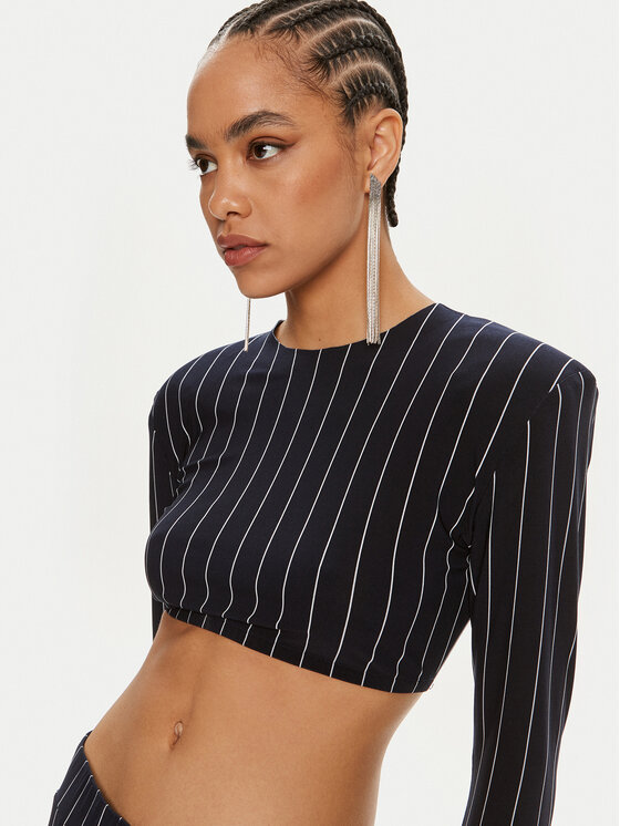 NORMA KAMALI NORMA KAMALI Blúz KK1246PLA96642 Sötétkék Regular Fit