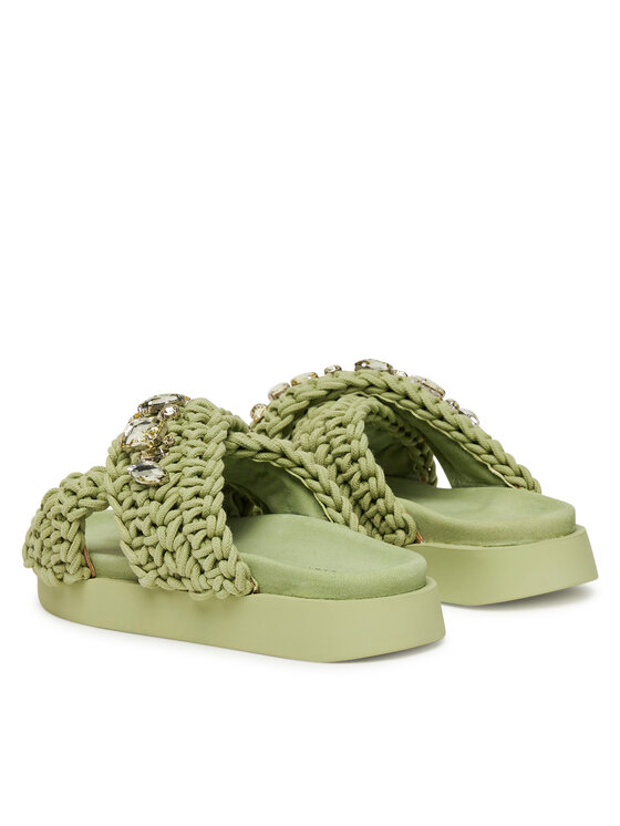 Inuikii Inuikii Papucs Woven Stones 70104-106 Zöld