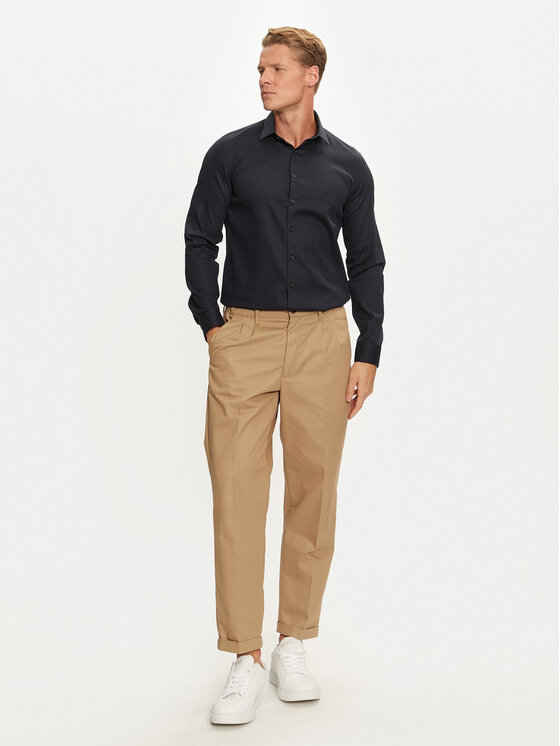 Calvin Klein Calvin Klein Koszula K10K113521 Granatowy Slim Fit