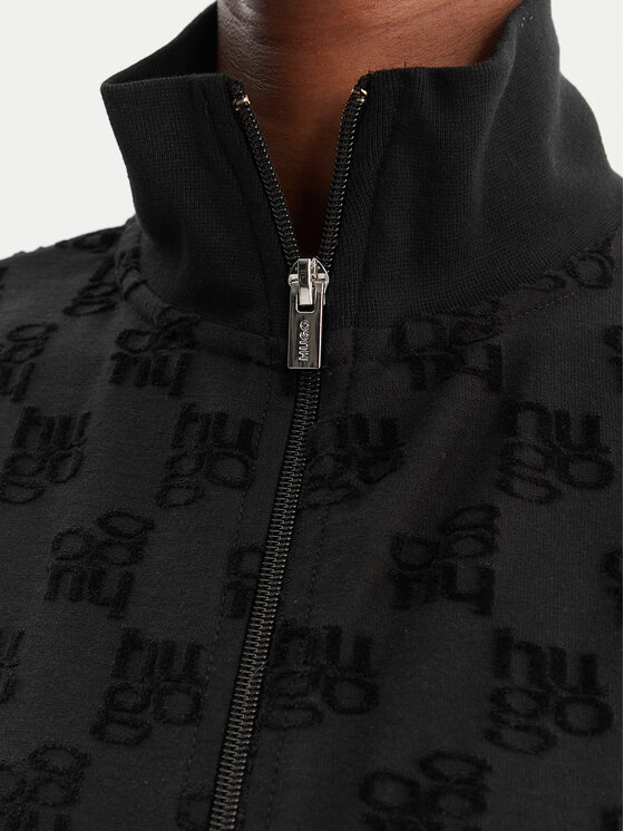 HUGO HUGO Pulóver Monogram 50556831 Fekete Regular Fit