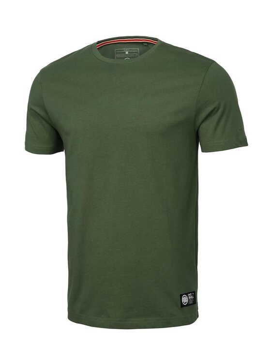 PITBULL PITBULL T-Shirt Koszulka Slim Fit No Logo XS Zielony Regular Fit