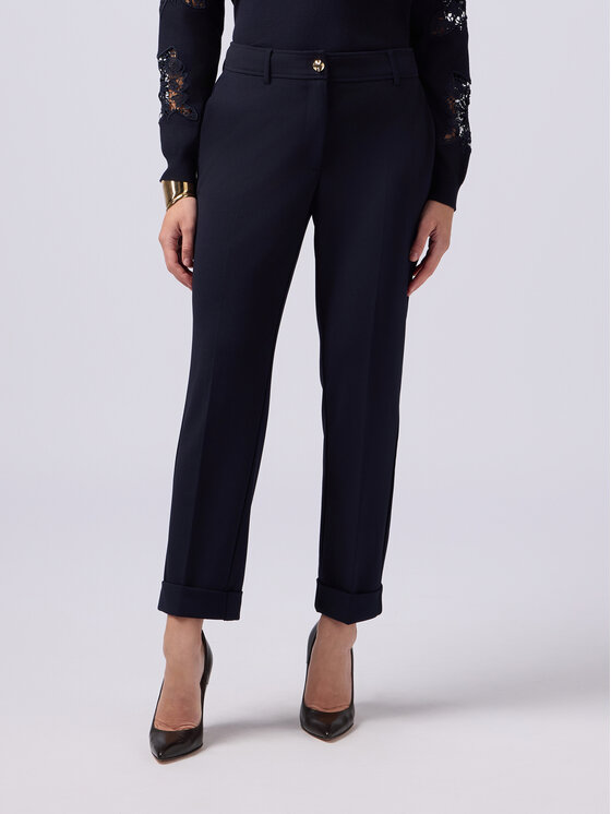 Oltre Oltre Spodnie materiałowe P287R008384N034 Niebieski Regular Fit