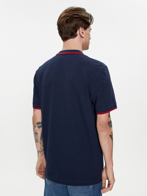 Wrangler Wrangler Polo 112350403 Granatowy Regular Fit