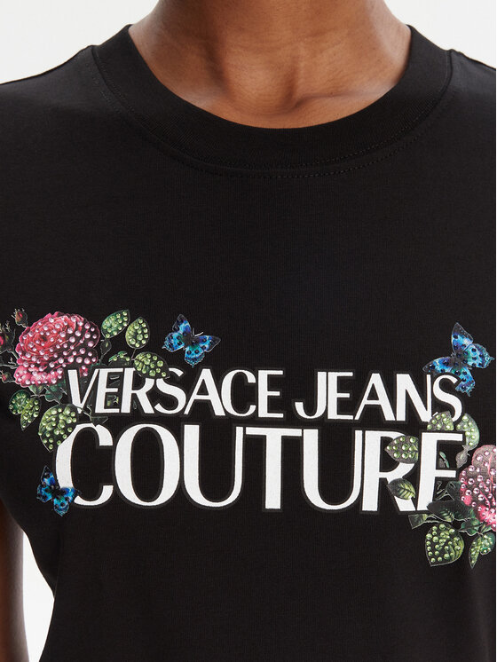 Versace Jeans Couture Versace Jeans Couture T-särk 79HAHB00 CJB01 Must Regular Fit