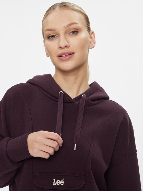 Lee Lee Bluza Vintage Hoodie Rodeo 112341554 Fioletowy Regular Fit