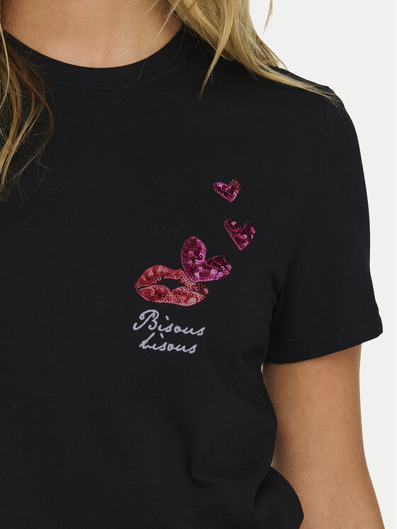 ONLY ONLY Тишърт Kita 15332698 Черен Regular Fit
