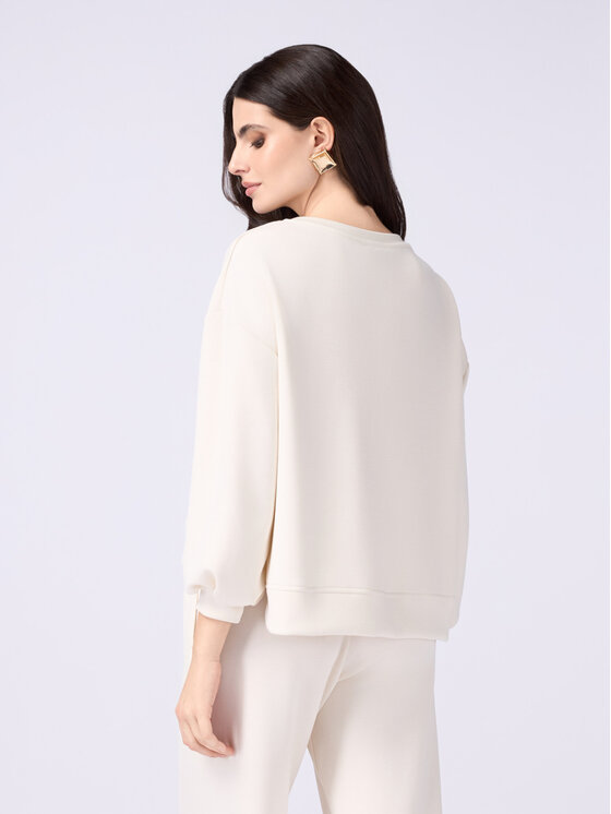Oltre Oltre Felpa G940J004105N021 Bianco Boxy Fit