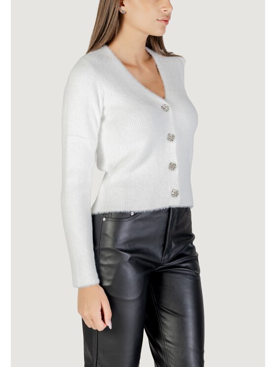 Morgan De Toi Morgan De Toi Cardigan 252-MCLEMI Bianco Casual Fit