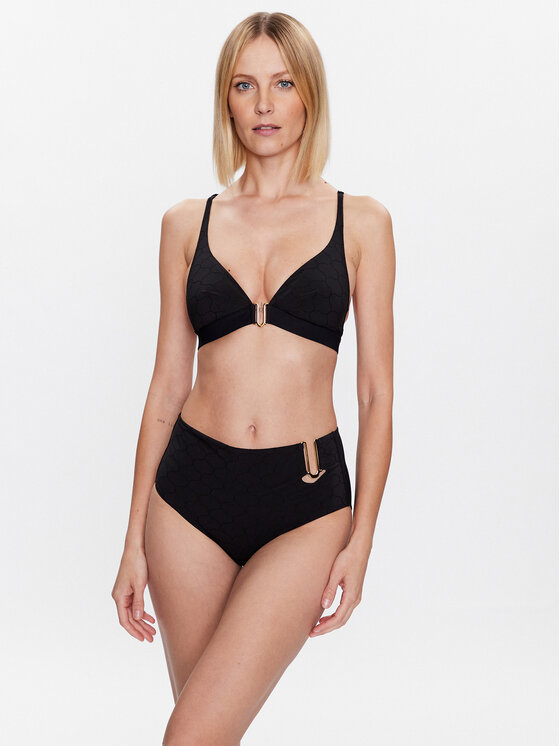 Chantelle Chantelle Горнище на бански Glow C15T60 Черен