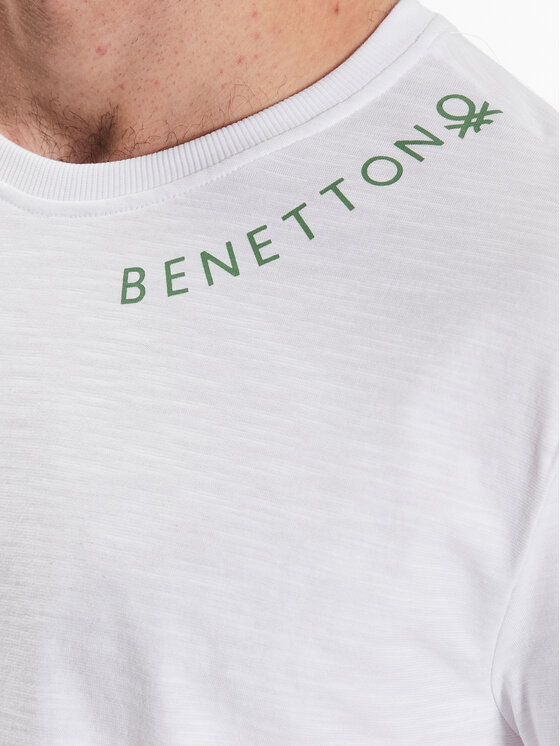 United Colors Of Benetton T-Shirt 3BVX4M011 Weiß Regular Fit | Rundhalsshirts