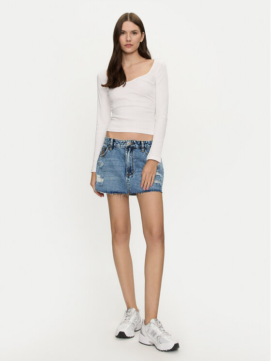 Brave Soul Brave Soul Majica LLT-624SARAH Bijela Slim Fit
