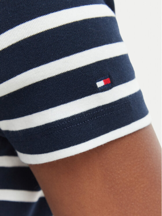 Tommy Hilfiger Tommy Hilfiger Blúzka WW0WW48709 Tmavomodrá Slim Fit