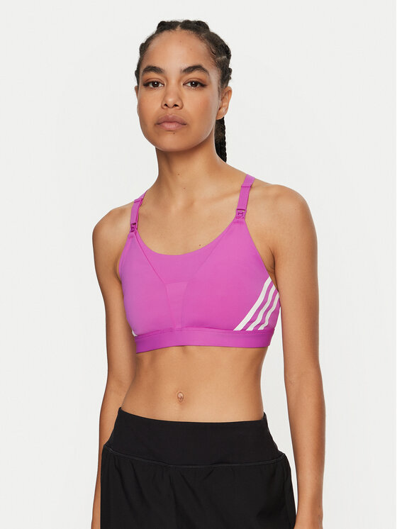 adidas Športová podprsenka Powerimpact Luxe Medium-Support Maternity IZ1871 Ružová Slim Fit
