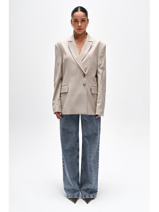 BENU BENU Giacca da abito Marynarka Beżowa Beige Regular Fit