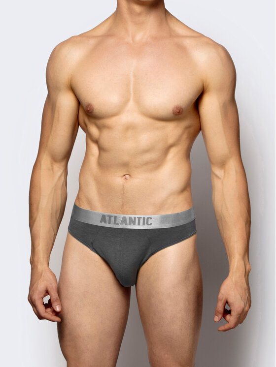 Atlantic Atlantic Komplet slipów 2BMP-013-GRAFITOWY-L Szary