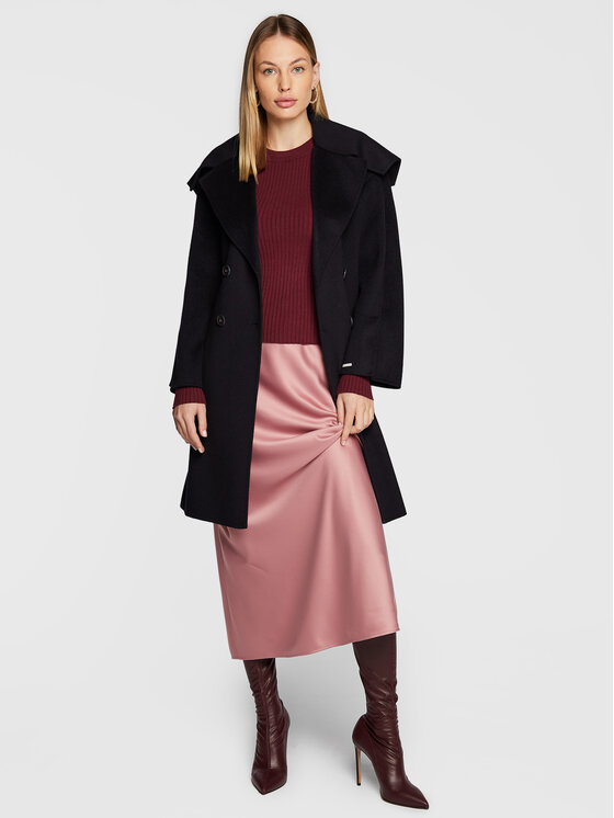 Marella Marella Wollmantel Harden 30160228 Dunkelblau Regular Fit